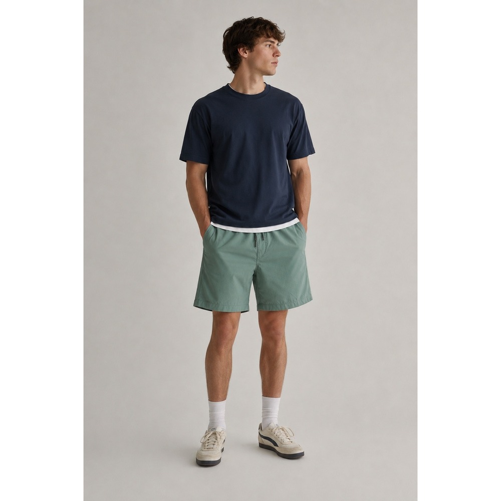Gap Mens Pull‎ On Shorts Granite Green Cotton Stretch Drawstring Size L GP002227